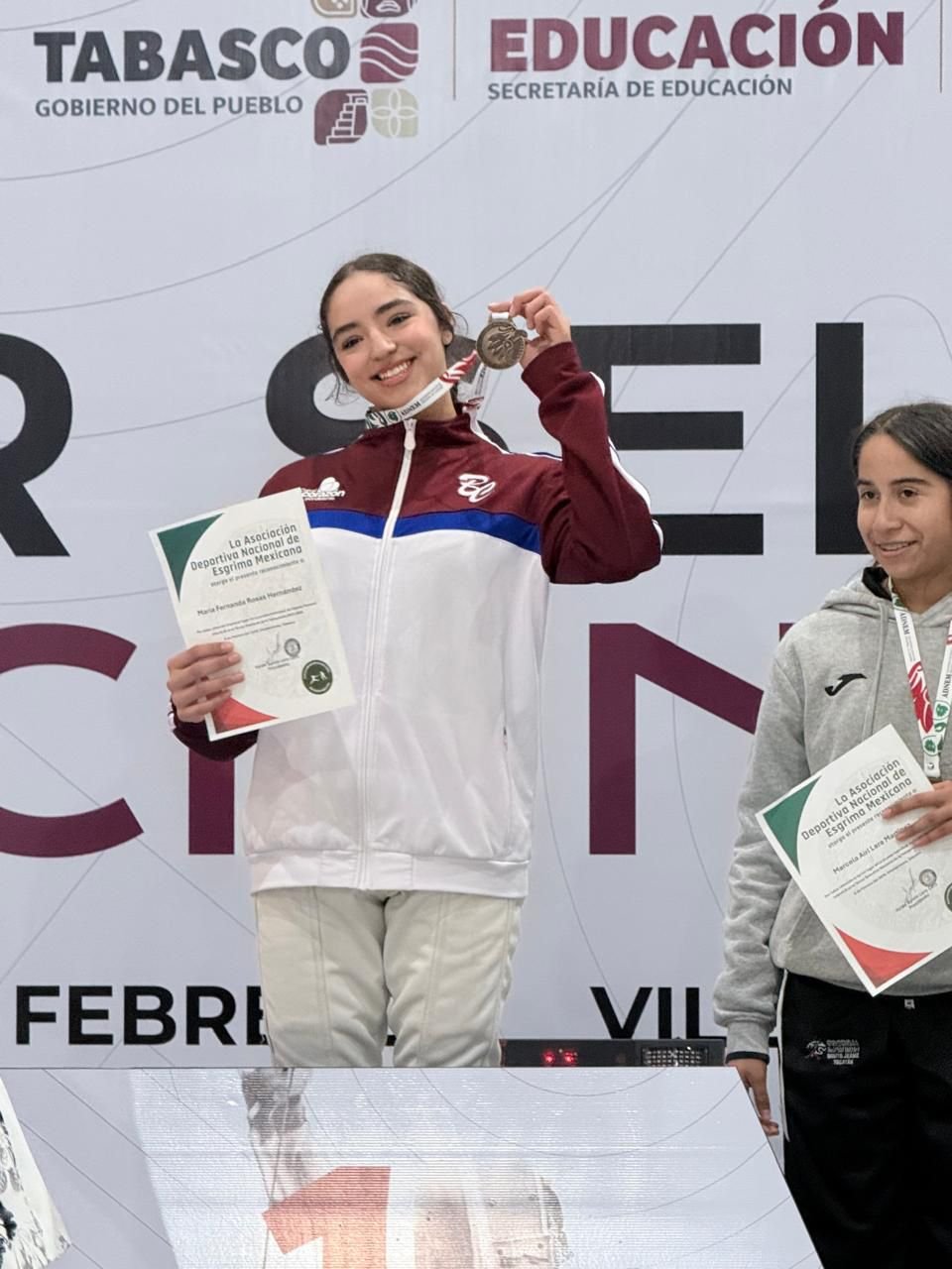 1er lugar en la Competencia nacional de esgrima 2025-2026 Plantel Ensenada